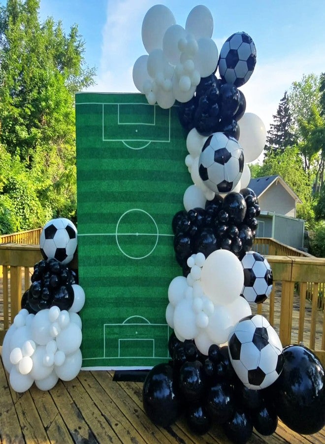 KHC-KHF Soccer-Balloons 6PCS 22in Large Metallic Round Sphere Soccer Ball Football Balloons Birthday Game Day Sports Themed Party Decoration Activities Supply - Image 5